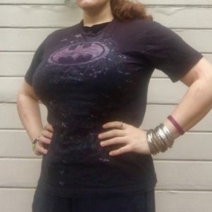 Unisex Purple and Black Batman T-Shirt DC